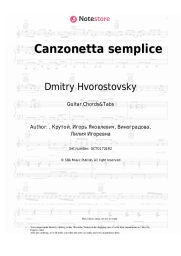 Sheet music, chords Dmitry Hvorostovsky - Canzonetta semplice