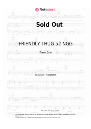 Sheet music, chords FRIENDLY THUG 52 NGG, Kizaru - Sold Out