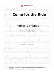 Sheet music, chords Thomas & Friends - Come for the Ride