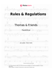 Sheet music, chords Thomas & Friends - Rules & Regulations