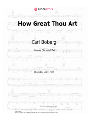 Sheet music, chords Carl Boberg, Stuart K. Hine - How Great Thou Art
