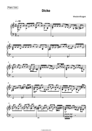 Sheet music, chords Westernhagen - Dicke