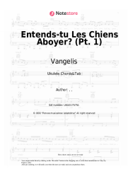 Sheet music, chords Vangelis - Entends-tu Les Chiens Aboyer? (Pt. 1)
