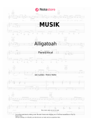 Sheet music, chords Alligatoah, Alexander Marcus - MUSIK