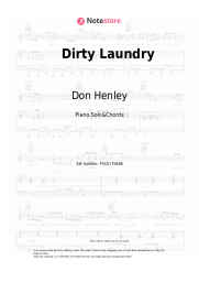 Sheet music, chords Don Henley - Dirty Laundry