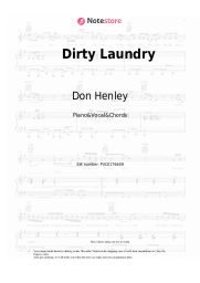 Sheet music, chords Don Henley - Dirty Laundry