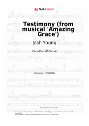 Sheet music, chords Josh Young, Christopher Smith - Testimony (from musical 'Amazing Grace')