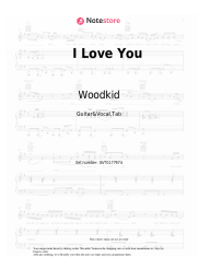 Sheet music, chords Woodkid - I Love You