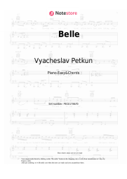 Sheet music, chords Vyacheslav Petkun, Alexander Golubev, Anton Makarsky - Belle