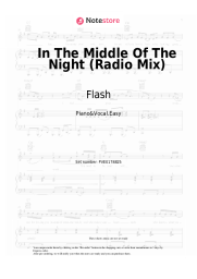 Sheet music, chords Flash - In The Middle Of The Night (Radio Mix)