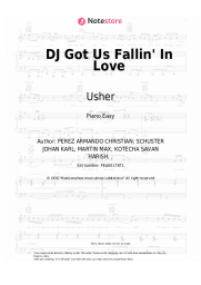Sheet music, chords Usher, Pitbull - DJ Got Us Fallin' In Love