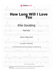 Sheet music, chords Ellie Goulding - How Long Will I Love You