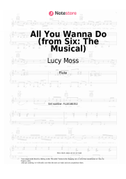 Sheet music, chords Lucy Moss, Toby Marlow - All You Wanna Do (from Six: The Musical)