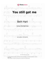 Sheet music, chords Beth Hart - You still got me