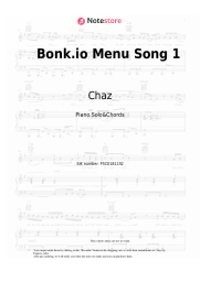 Sheet music, chords Chaz - Bonk.io Menu Song 1