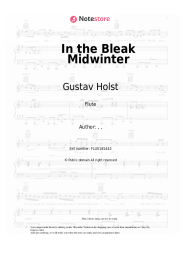 Sheet music, chords Gustav Holst - In the Bleak Midwinter