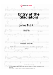 Sheet music, chords Julius Fučík - Entry of the Gladiators
