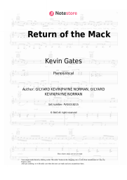 Sheet music, chords Kevin Gates - Return of the Mack