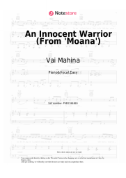 Sheet music, chords Vai Mahina, Sulata Foai-Amiatu, Matthew Ineleo - An Innocent Warrior (From 'Moana')