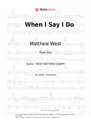 Sheet music, chords Matthew West - When I Say I Do