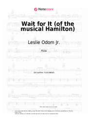 Sheet music, chords Leslie Odom Jr. - Wait for It (of the musical Hamilton)