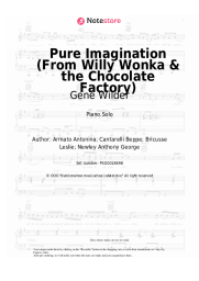 Sheet music, chords Gene Wilder - Pure Imagination (From Willy Wonka & the Chocolate Factory)