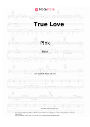 Sheet music, chords P!nk, Lily Allen - True Love