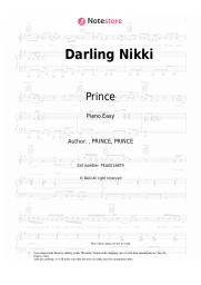 Sheet music, chords Prince - Darling Nikki