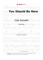 Sheet music, chords Cole Swindell - You Should Be Here 
