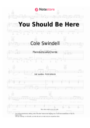 Sheet music, chords Cole Swindell - You Should Be Here 
