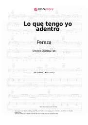 Sheet music, chords Pereza -  Lo que tengo yo adentro