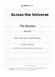 Sheet music, chords The Beatles - Across the Universe