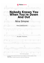 undefined Nina Simone - Nobody Knows You When You're Down And Out