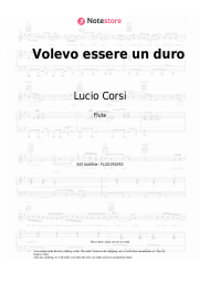 Sheet music, chords Lucio Corsi - Volevo essere un duro