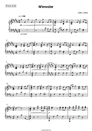 Sheet music, chords Jeck, Carla - M'envoler