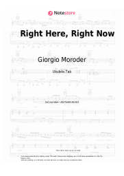 Sheet music, chords Giorgio Moroder, Kylie Minogue - Right Here, Right Now