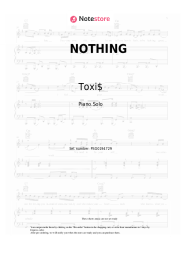 Sheet music, chords Toxi$ - NOTHING