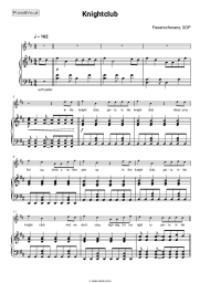 Sheet music, chords Feuerschwanz, SDP - Knightclub