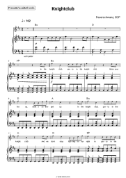 Sheet music, chords Feuerschwanz, SDP - Knightclub