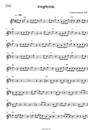 Sheet music, chords Feuerschwanz, SDP - Knightclub