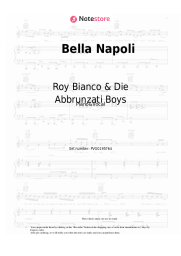 Sheet music, chords Roy Bianco & Die Abbrunzati Boys - Bella Napoli