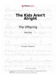 Sheet music, chords The Offspring - The Kids Aren't Alright