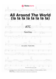 Sheet music, chords ATC - All Around The World (la la la la la la la la)