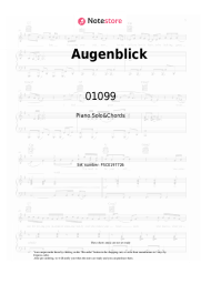 Sheet music, chords 01099, Gustav, Paul - Augenblick