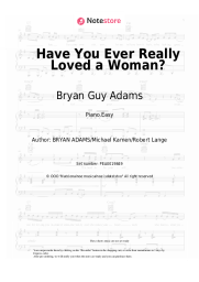 Sheet music, chords Bryan Guy Adams - Have You Ever Really Loved a Woman?