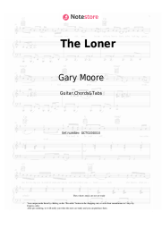 Sheet music, chords Gary Moore - The Loner