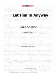 Sheet music, chords Blake Shelton - Let Him In Anyway