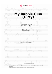 Sheet music, chords Rasheeda - My Bubble Gum (Dirty)