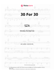Sheet music, chords SZA, Kendrick Lamar - 30 For 30