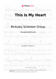 Sheet music, chords McAuley Schenker Group - This Is My Heart